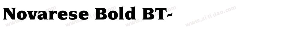 Novarese Bold BT字体转换